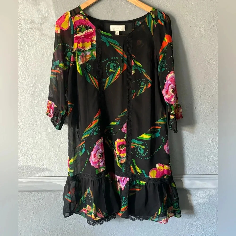 Moulinette Soeurs Silk Floral Slip Dress XS Anthropologie